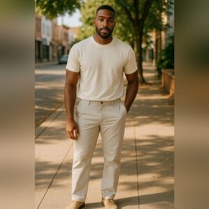 Haggar Gray Chinos Classic Cotton Blend